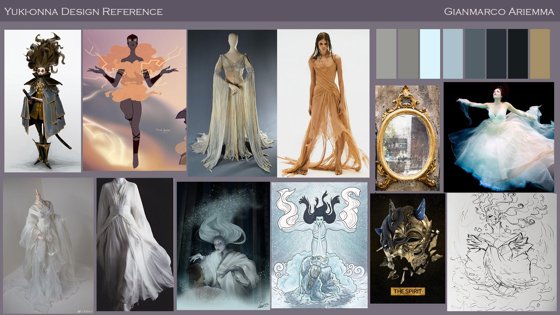 Yuki-Onna Design Reference + Color Palette