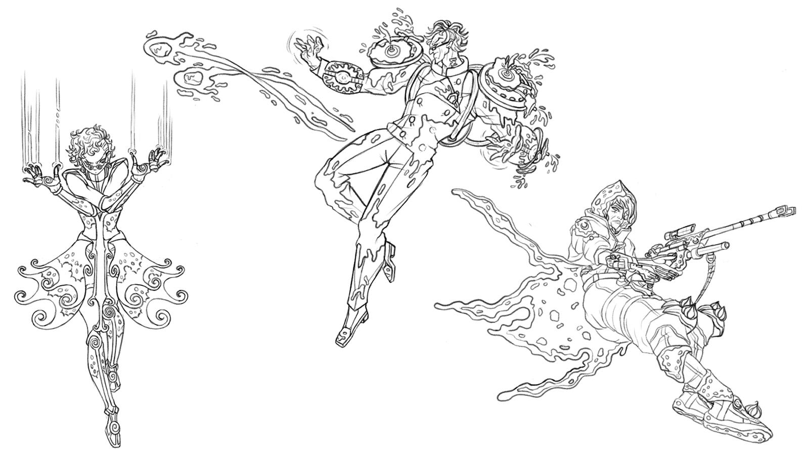 Character Poses Lineart