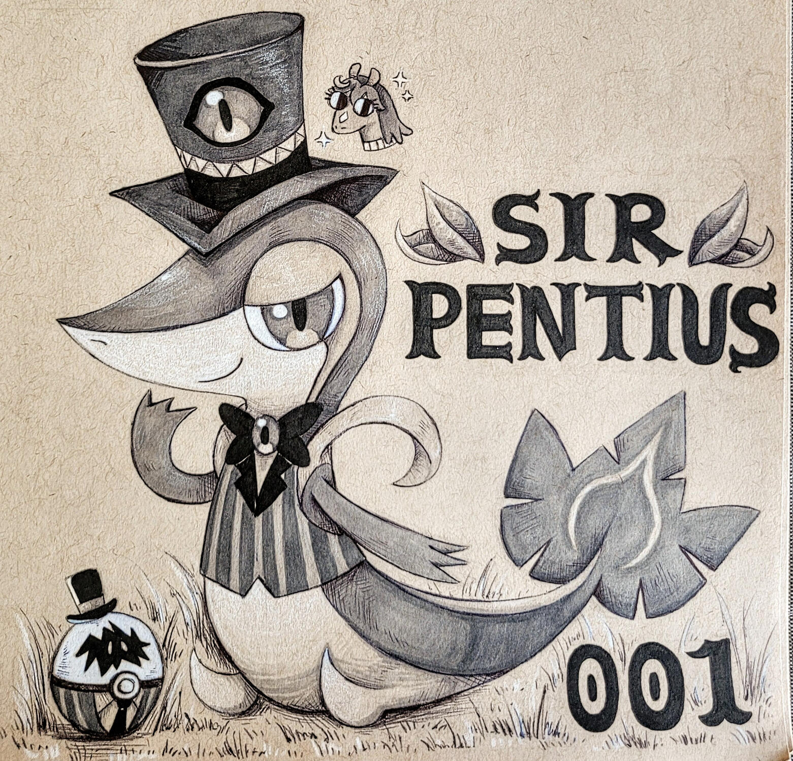 Final Illustration (of Snivy)