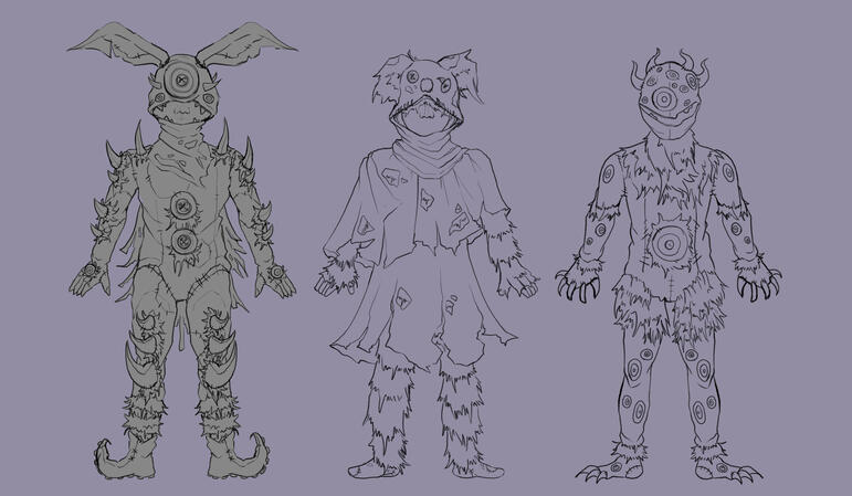 Hansel Costume Designs (based on Mike)