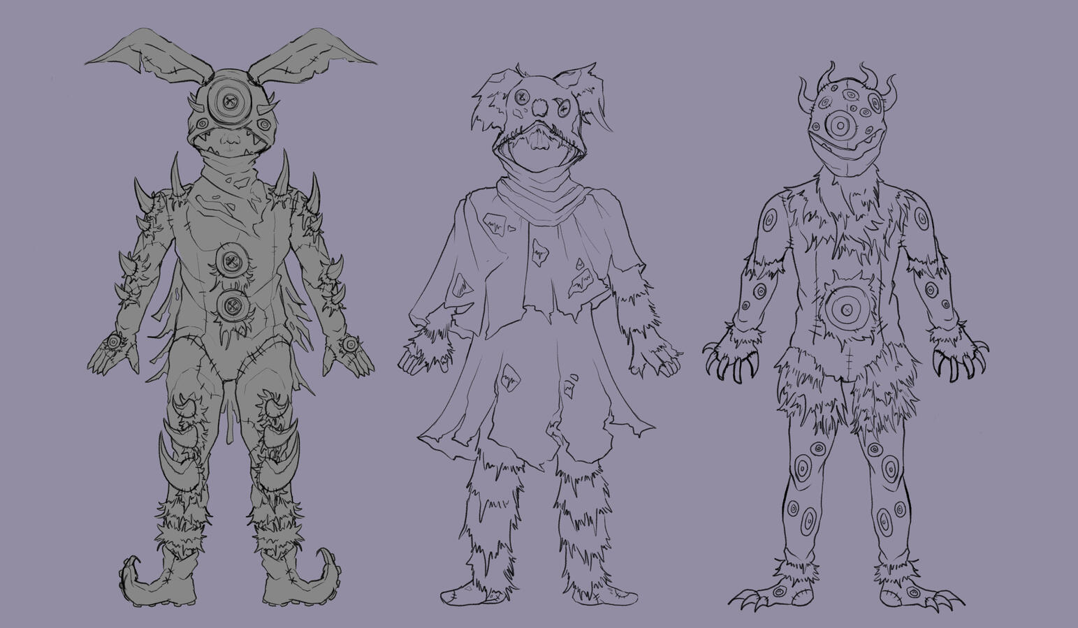 Hansel Costume Designs (based on Mike)