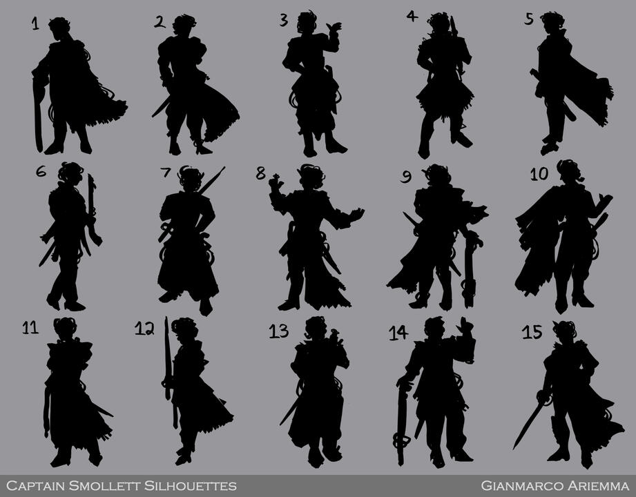 Captain Smollett Silhouettes