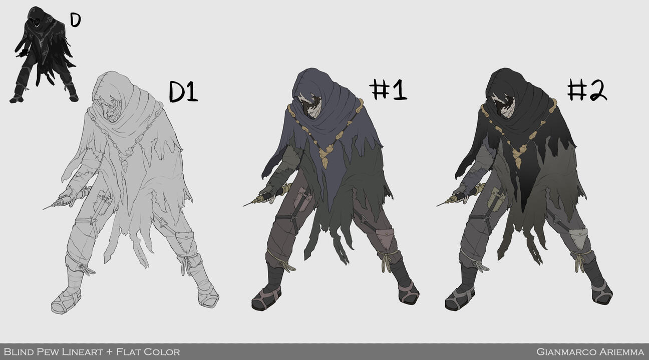 Blind Pew Flat Color