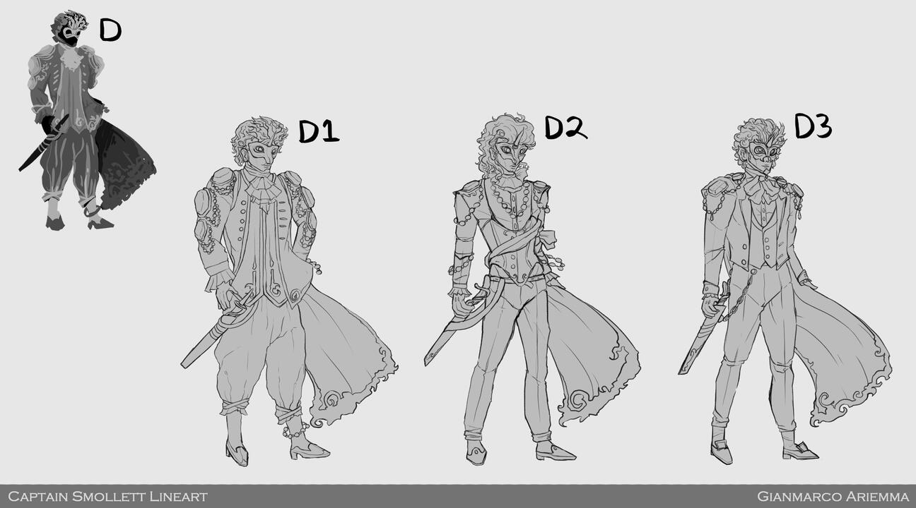 Captain Smollett Lineart