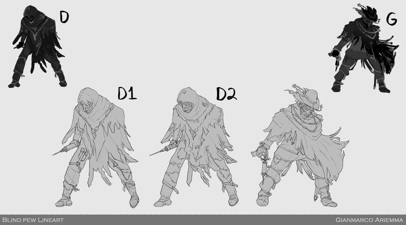 Blind Pew Lineart