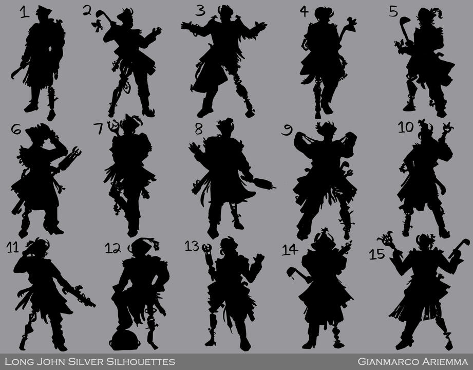 Long John Silver Silhouettes