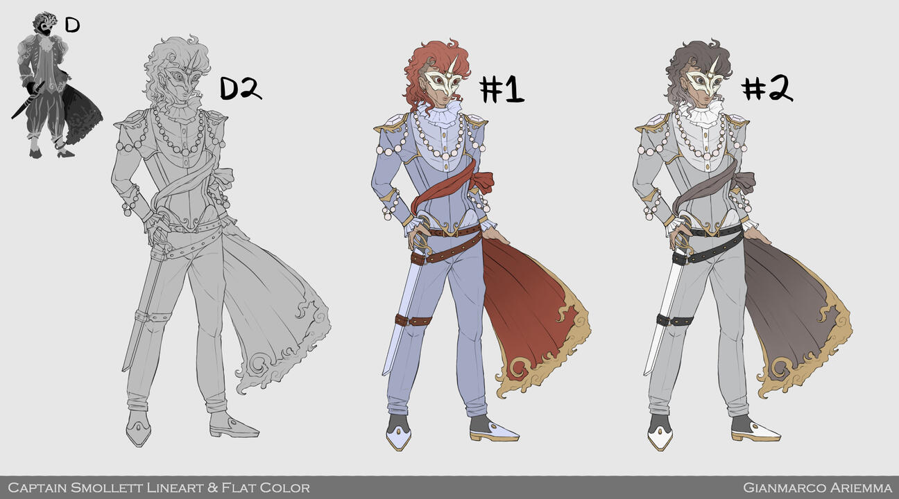 Captain Smollett Flat Color