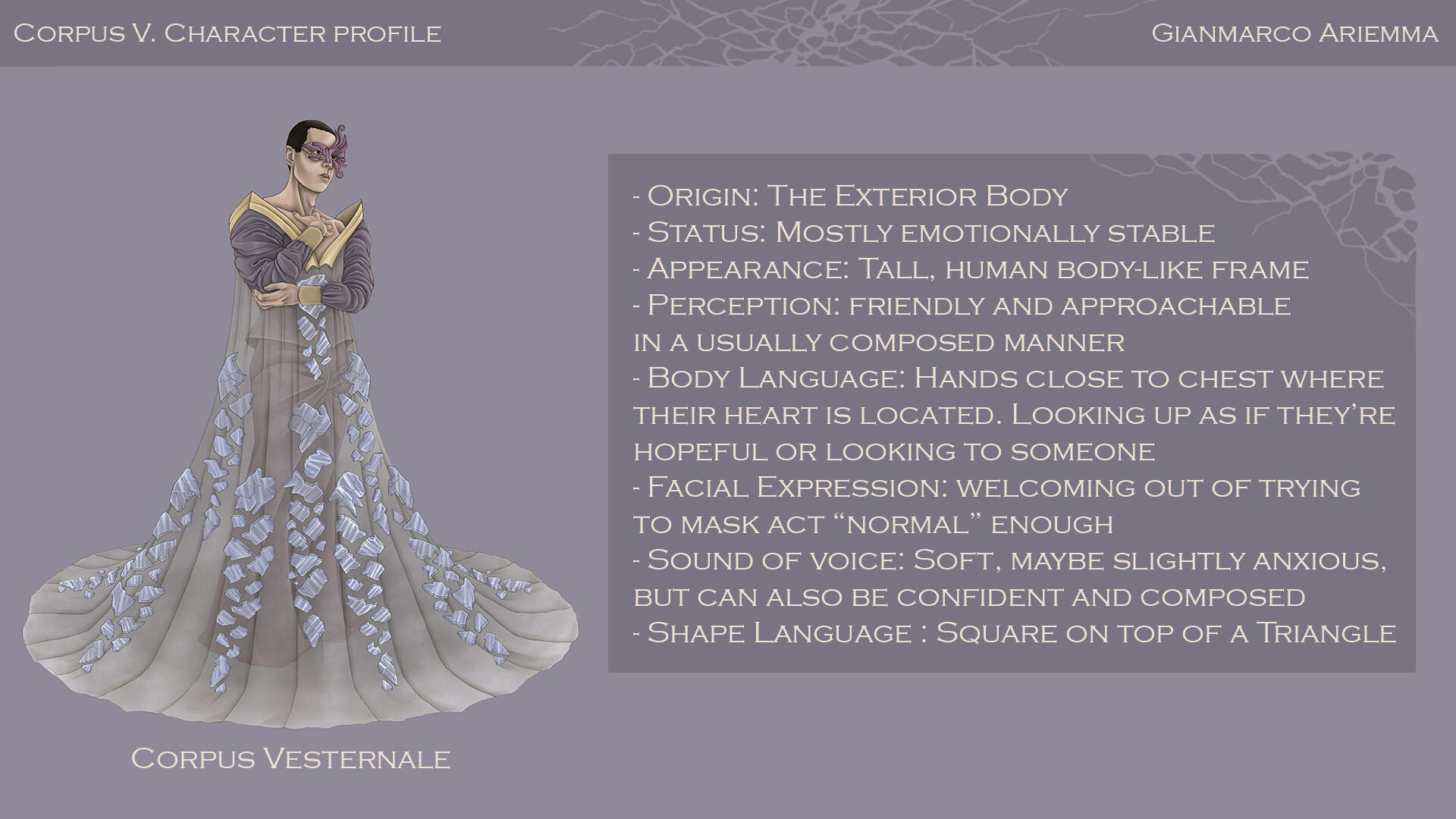 Corpus V. Character Profile